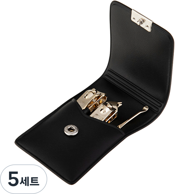 777 휴대용 여행용 손톱깎이 3p 세트 TS-78G, 5세트, 금장 레드 블랙