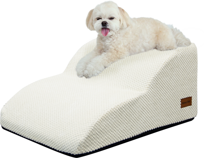 올미오펫 구름패브릭 강아지 계단, 크림아이보리, 1개