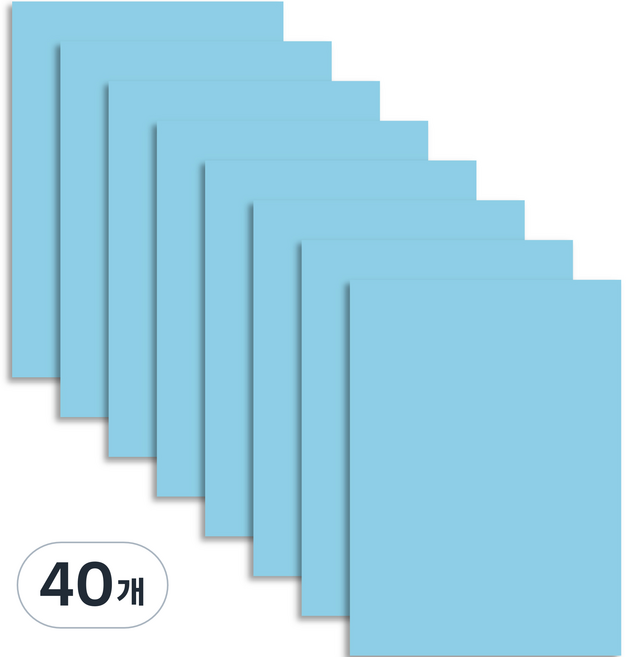 彩色硬紙板 1T 天藍色, 4開, 40個