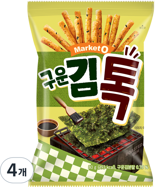 마켓오 오리온 구운김톡, 4개, 80g