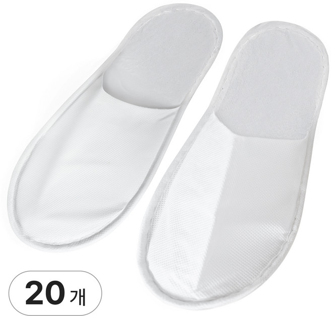 탐사 일회용 슬리퍼, 화이트, 20개