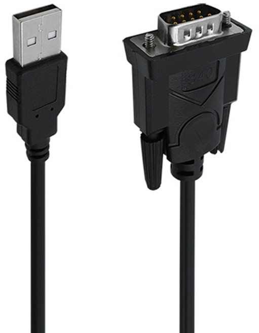 랜스타 USB TO 시리얼 컨버터 PL2303 칩셋 블랙 1.8m, 1개