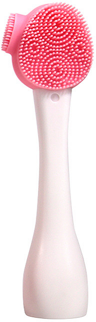 바코젤 다방면 실리콘 페이스 스크럽 브러쉬, 화이트 + 핑크, 1개
