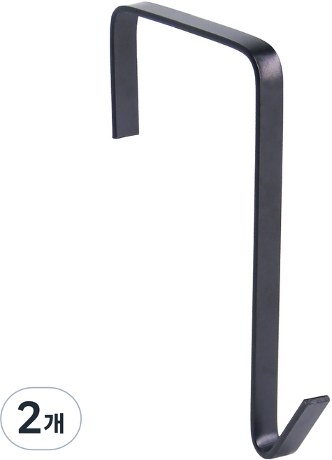 온지 현관문 수납 욕실 옷 걸이, 블랙, 2개