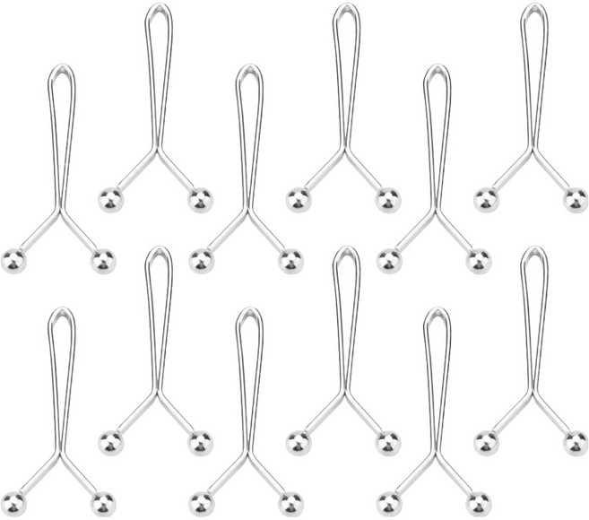 리빙홈디테일 바지 허리 줄이기 옷핀, 실버, 12개