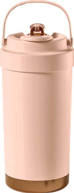 小麥購物 陶瓷保溫杯 Y906, 櫻花粉, 500ml, 1個