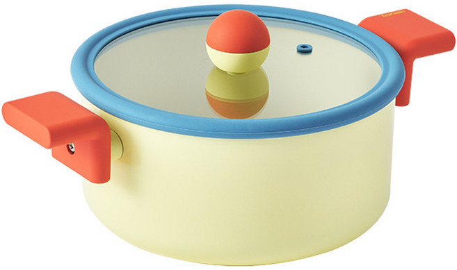 네오플램 인덕션 대니쉬 양수냄비, 20cm, 혼합색상, 1개