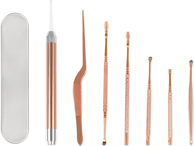 비타할로 LED 귀이개 7종 세트 (보관 케이스 포함), 1세트