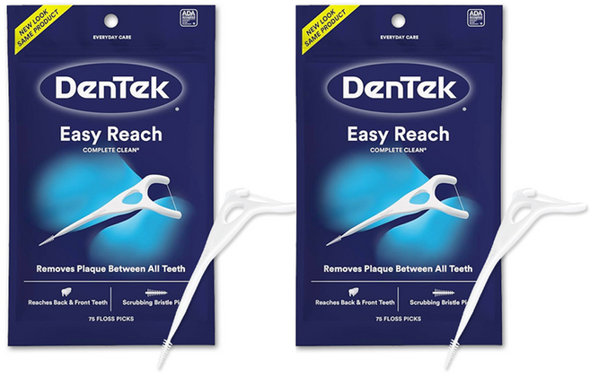 덴텍 컴플리트 클린백 치실, 75mm, 75개입, 2개