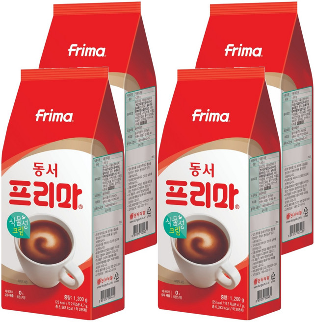 Frima 식물성크림, 1.2kg, 1개입, 4개