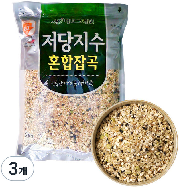 네오그레인 저당지수 혼합잡곡 식습관개선 균형체질용, 2kg, 3개