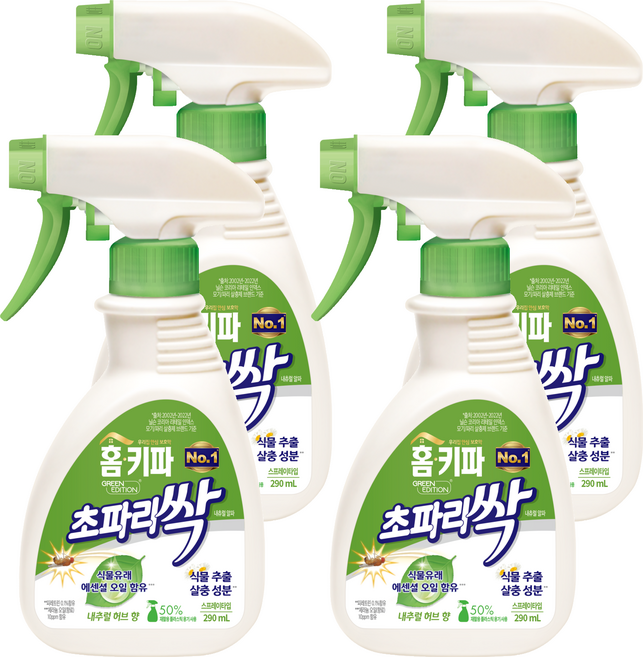 홈키파 초파리싹 내츄럴 알파, 290ml, 4개