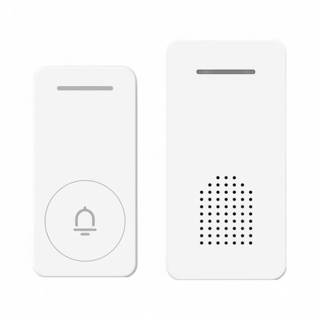 Couselect 家用智能無線門鈴 超遠距離門鈴組 一拖一 白色 安裝簡便, 1組