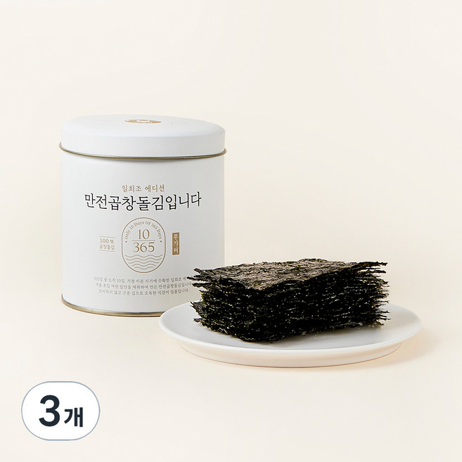 만전김 만전곱창돌김입니다, 22g, 3개