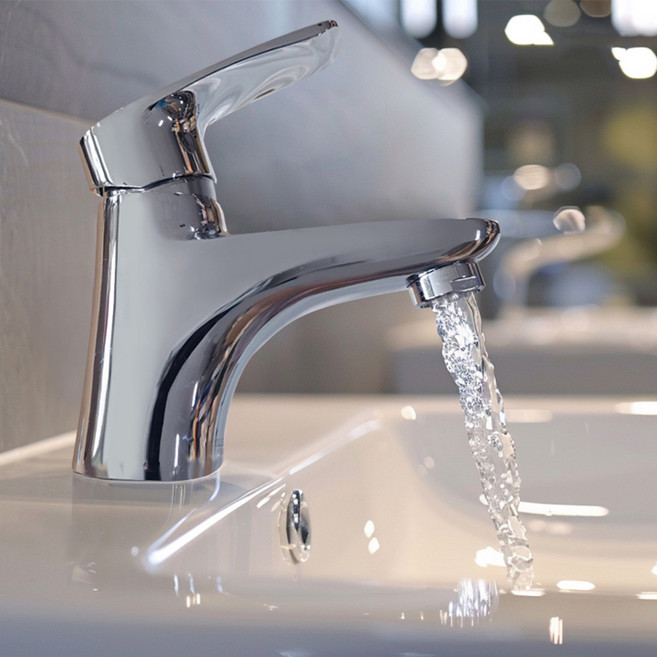 도비도스 대림 심플 크롬 원홀 욕실 세면대 수전 방문설치, 1개