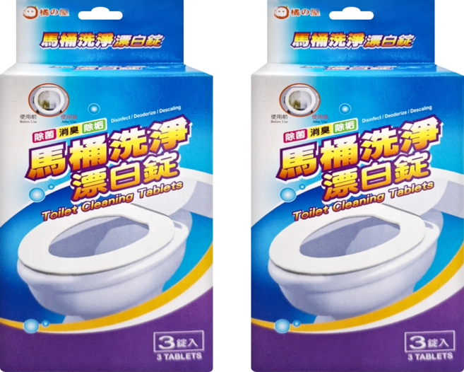 MIKA HOUSE 橘之屋 馬桶洗淨漂白錠 3顆, 20g, 2組