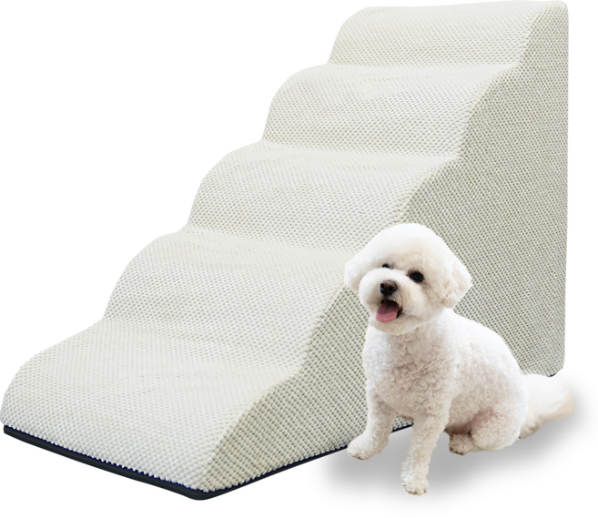 올미오펫 반려동물 구름패브릭 계단, 크림아이보리, 1개