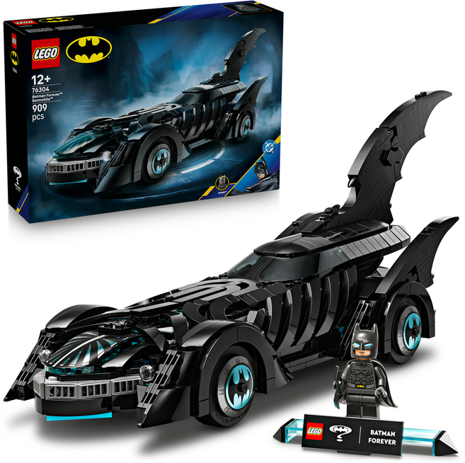 LEGO 76304 DC系列 漫威系列 蝙蝠俠 3TM 蝙蝠車TM Batman ForeverTM BatmobileTM, 1套