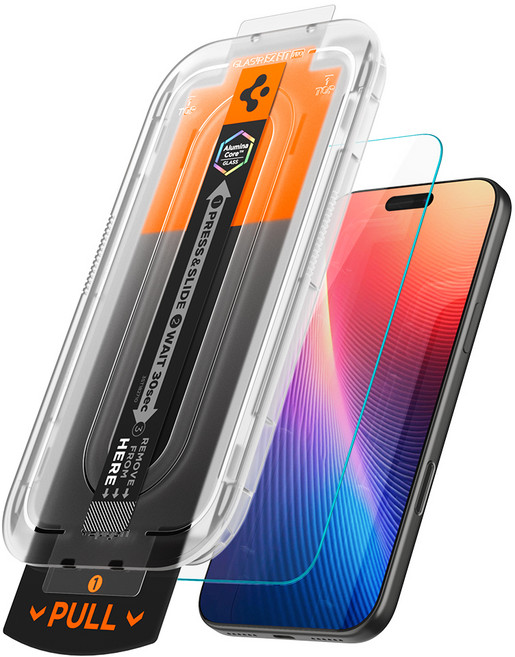 슈피겐 강화유리 tREZ핏 휴대폰 액정보호필름 2p, 1세트