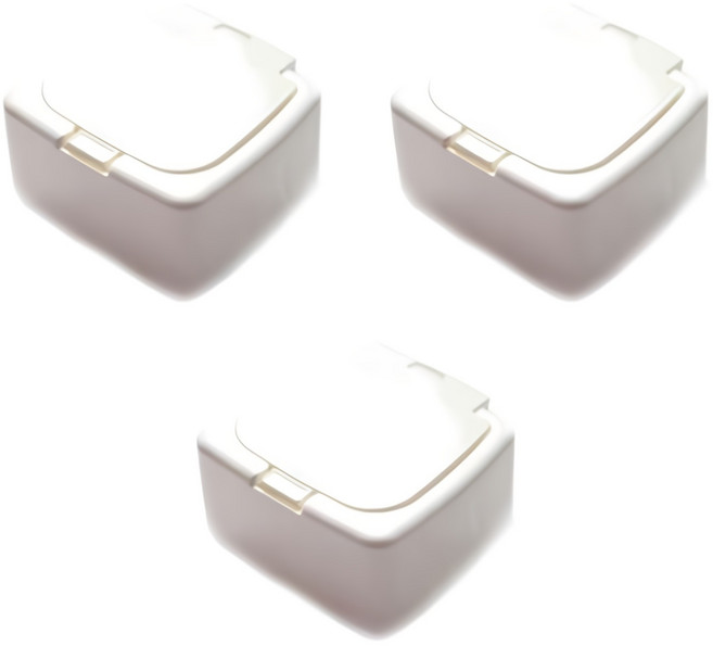 주앤지 원터치 미니 다용도 수납 케이스, 화이트, 3개