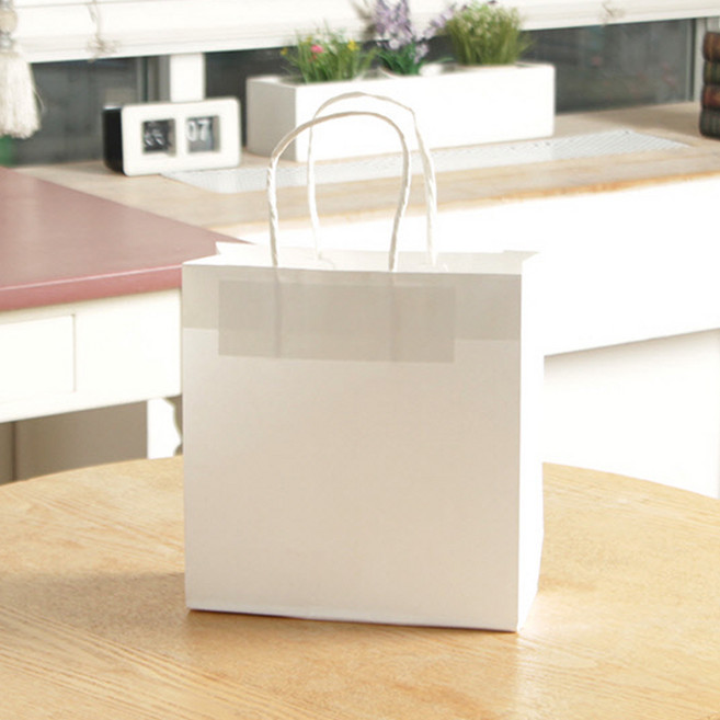 기프트 종이쇼핑백, 화이트, 15개
