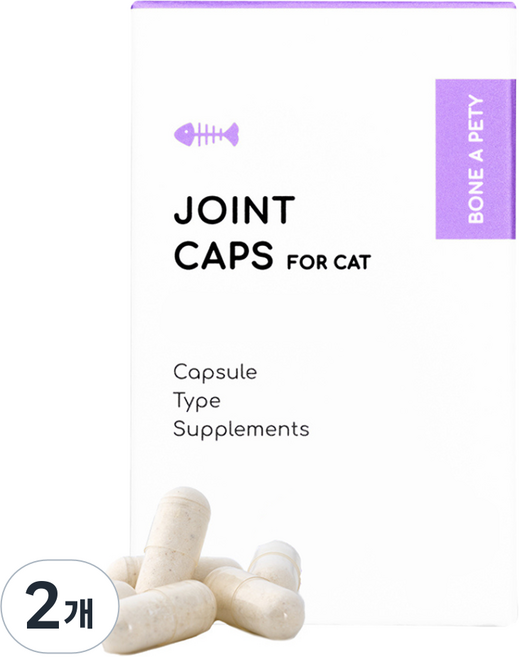 본아페티 고양이 캡슐 기능성 영양제, 60정, 뼈/관절강화, 2개
