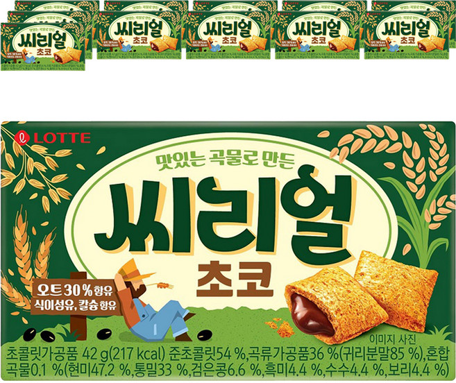 롯데웰푸드 씨리얼 초코, 42g, 12개
