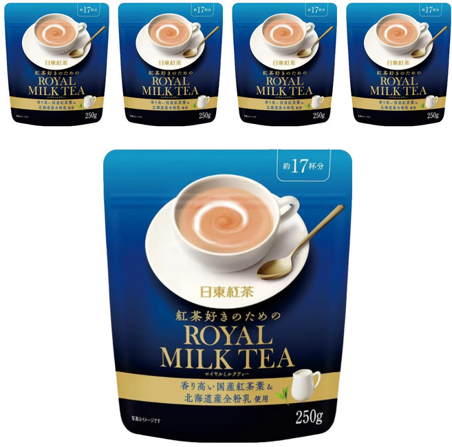 日東紅茶 皇家奶茶粉, 250g, 5包, 1包