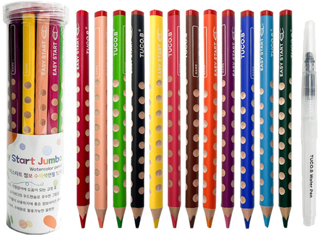 투코비 이지스타트 점보 수채색연필, 12색, 1개