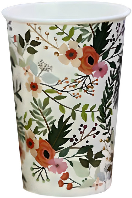 투고팩 플라워 종이컵 300ml, 50개입, 1개