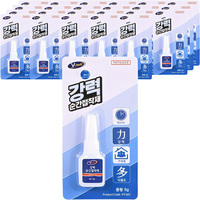 Vtech 강력순간 접착제 5g, 24개