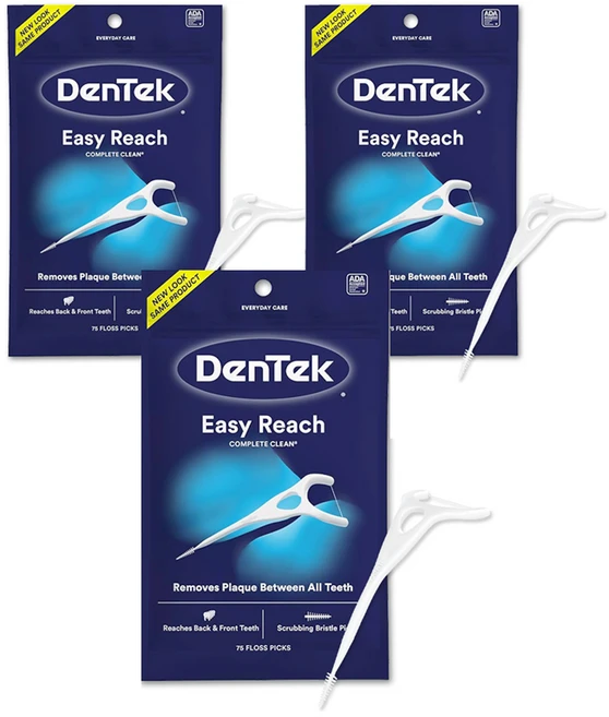 덴텍 컴플리트 클린 이지리치 어금니용 치간 치실, 75mm, 75개입, 3개 - 쿠팡