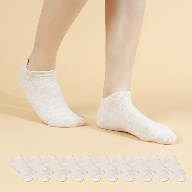 착스 여성 프리미엄 앞코보강 스니커즈 발목 양말 10켤레 세트