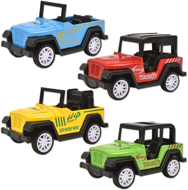 오즈토이 오프로드 풀백 미니카 4종 세트 6613, 혼합색상, 1세트