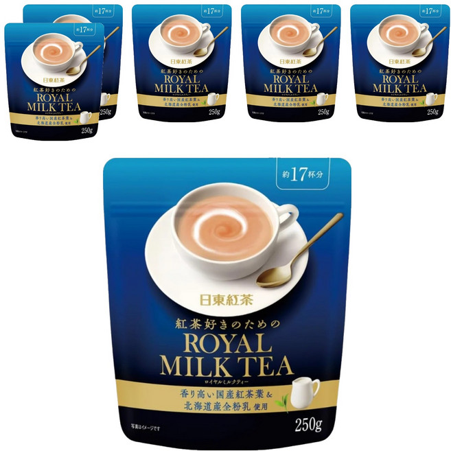 日東紅茶 皇家奶茶粉, 250g, 6包, 1包