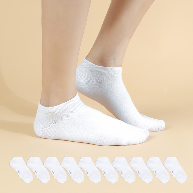 착스 여성 프리미엄 앞코보강 스니커즈 발목 양말 10켤레 세트