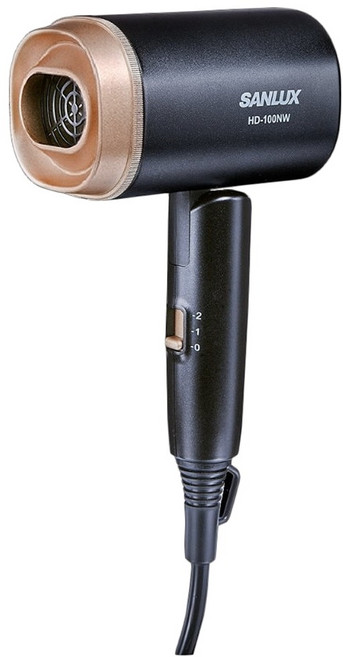 SANLUX 台灣三洋 全電壓摺疊吹風機 HD-100NW 1000W, 黑色