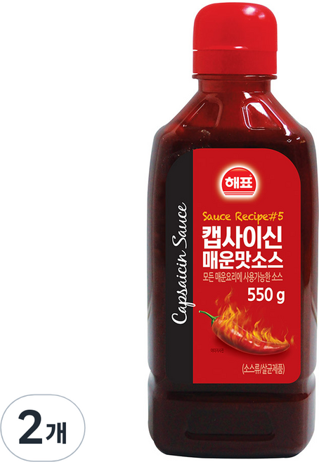 사조해표 캡사이신 매운맛소스, 550g, 2개