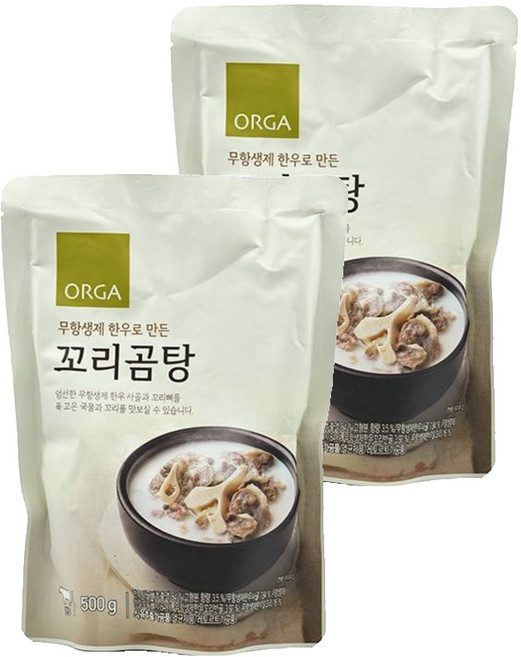 올가홀푸드 꼬리곰탕, 500g, 2개