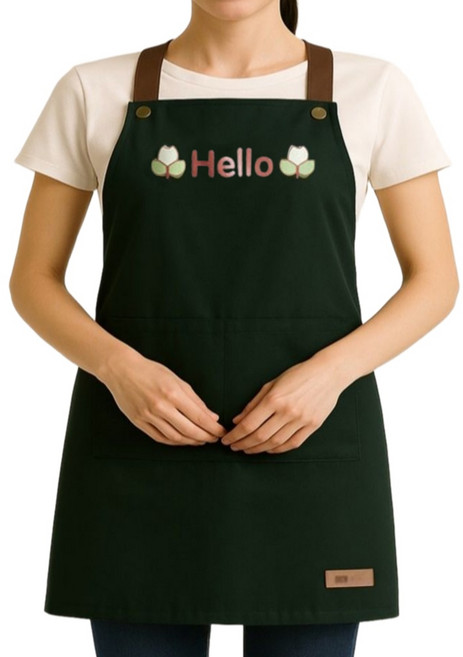 프리미엄 포켓 방수 앞치마, 그린, 1개