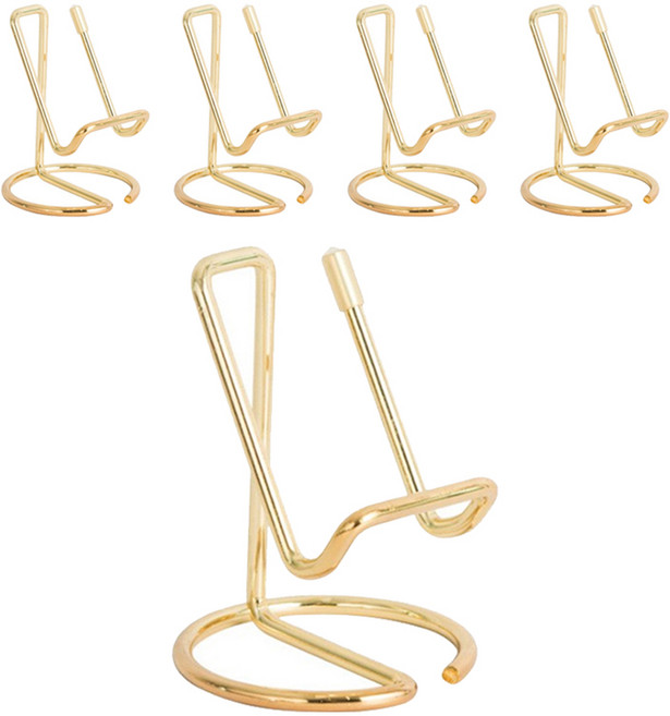 마다꾸미 세로형 명함 꽂이 사무용품 거치대 골드, 5개, 1단