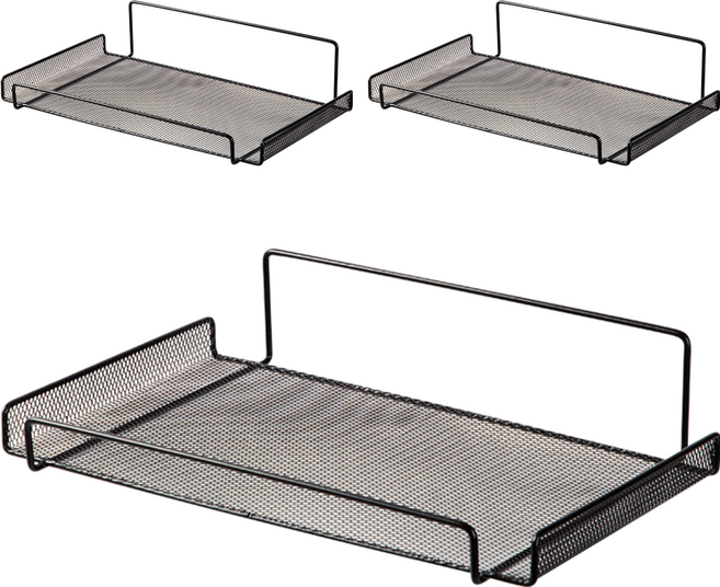 와이에스컴퍼니 무타공 셋탑박스 거치대, 블랙, 3개
