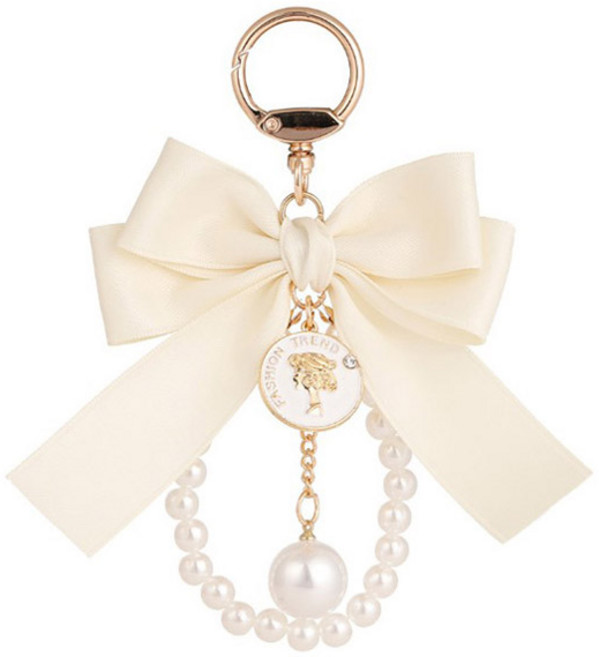 버블리데이 엘리 리본 진주 키링 가방 참장식