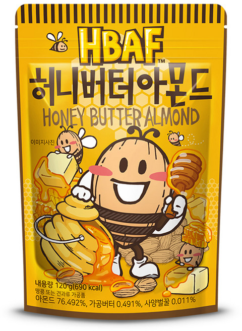 바프 허니버터 아몬드, 120g, 1개