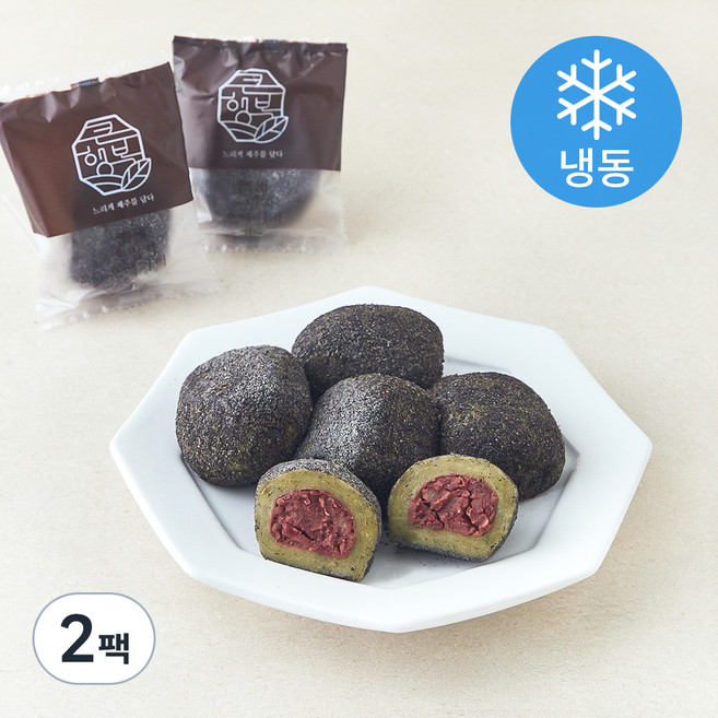 큰행복 제주 흑임자 오메기떡 (냉동), 70g, 5개입, 2개
