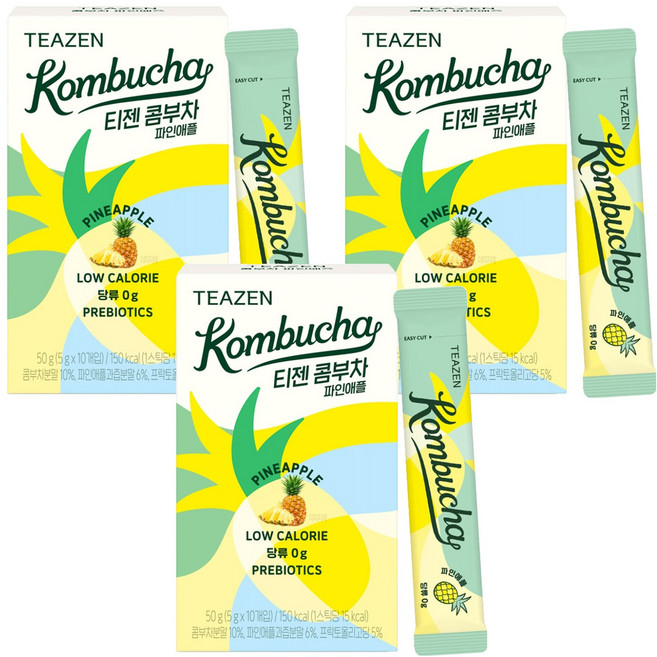 티젠 파인애플 콤부차, 5g, 10개입, 3개