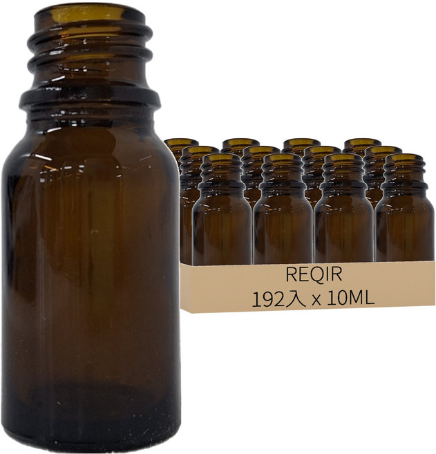 REQIR 精油玻璃瓶 不帶瓶蓋 10ml 192個, 茶色, 1組