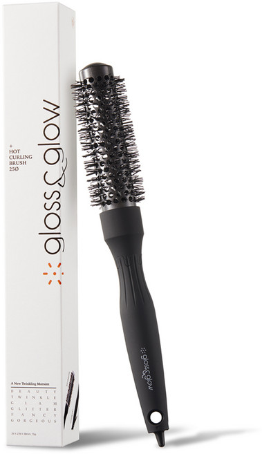 글로스앤글로우 국내생산 핫컬링 앞머리 볼륨 브러쉬 3호 25파이, 블랙, 1개