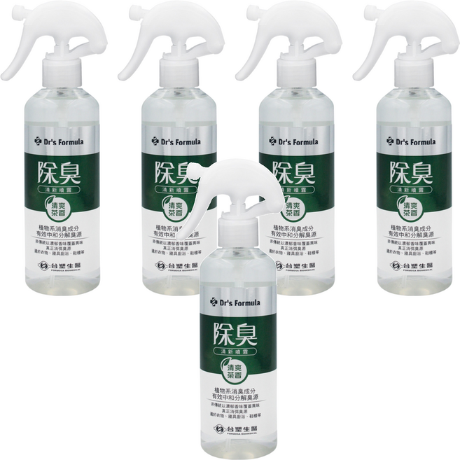 Dr's Formula 除臭清新噴霧 清爽茶香, 255g, 5瓶