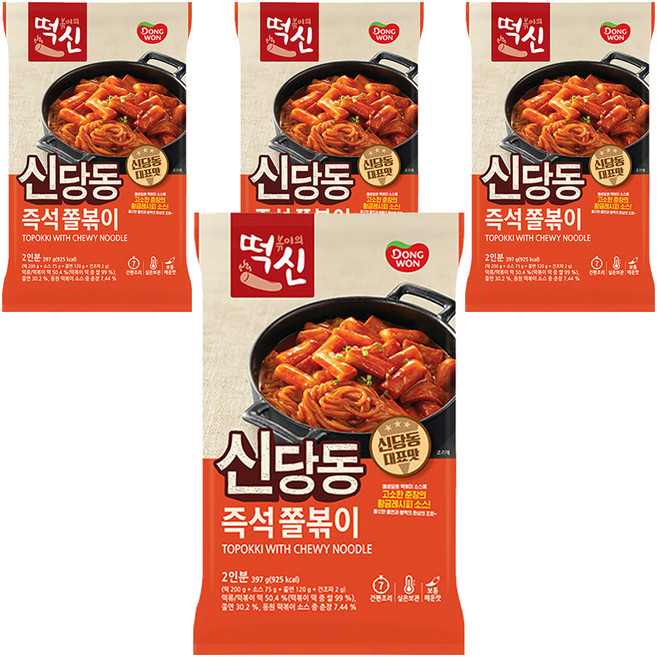 동원 떡볶이의 신 신당동 즉석 쫄볶이, 397g, 4개